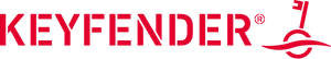 Letras y logotipo de Keyfender en rojo